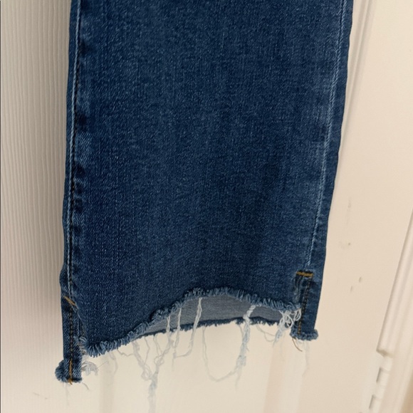 LOFT Dark Indigo Cropped Straight Jeans - Picture 3 of 8